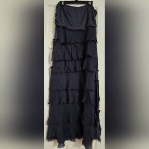 Elegant Blue Tiered Women's Dress